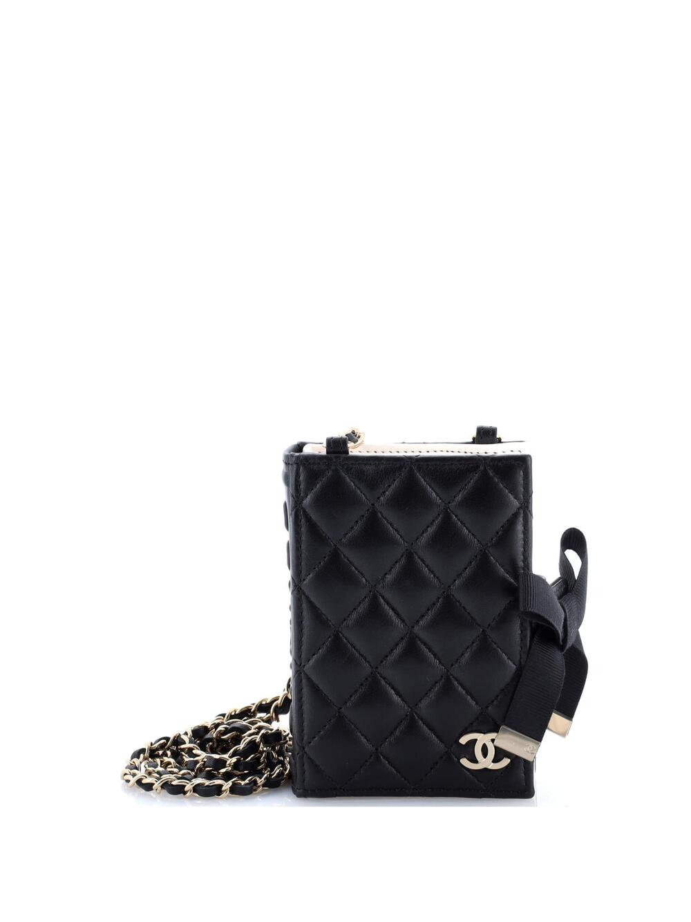 Chanel Cc Book Card Holder With Chain #205890C33B